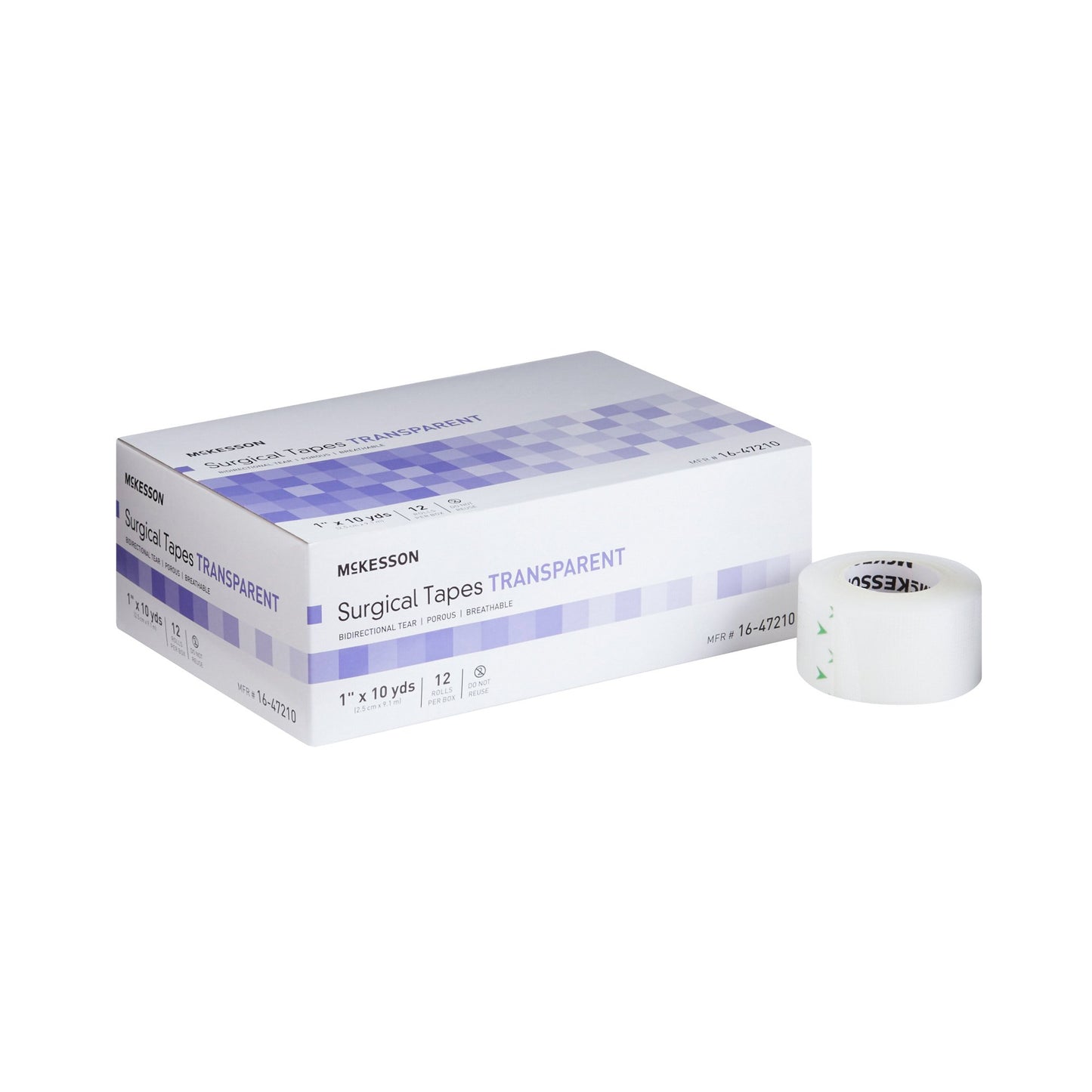 McKesson Medical Tape Transparent 1 Inch X 10 Yard Plastic NonSterile (455537_RL)