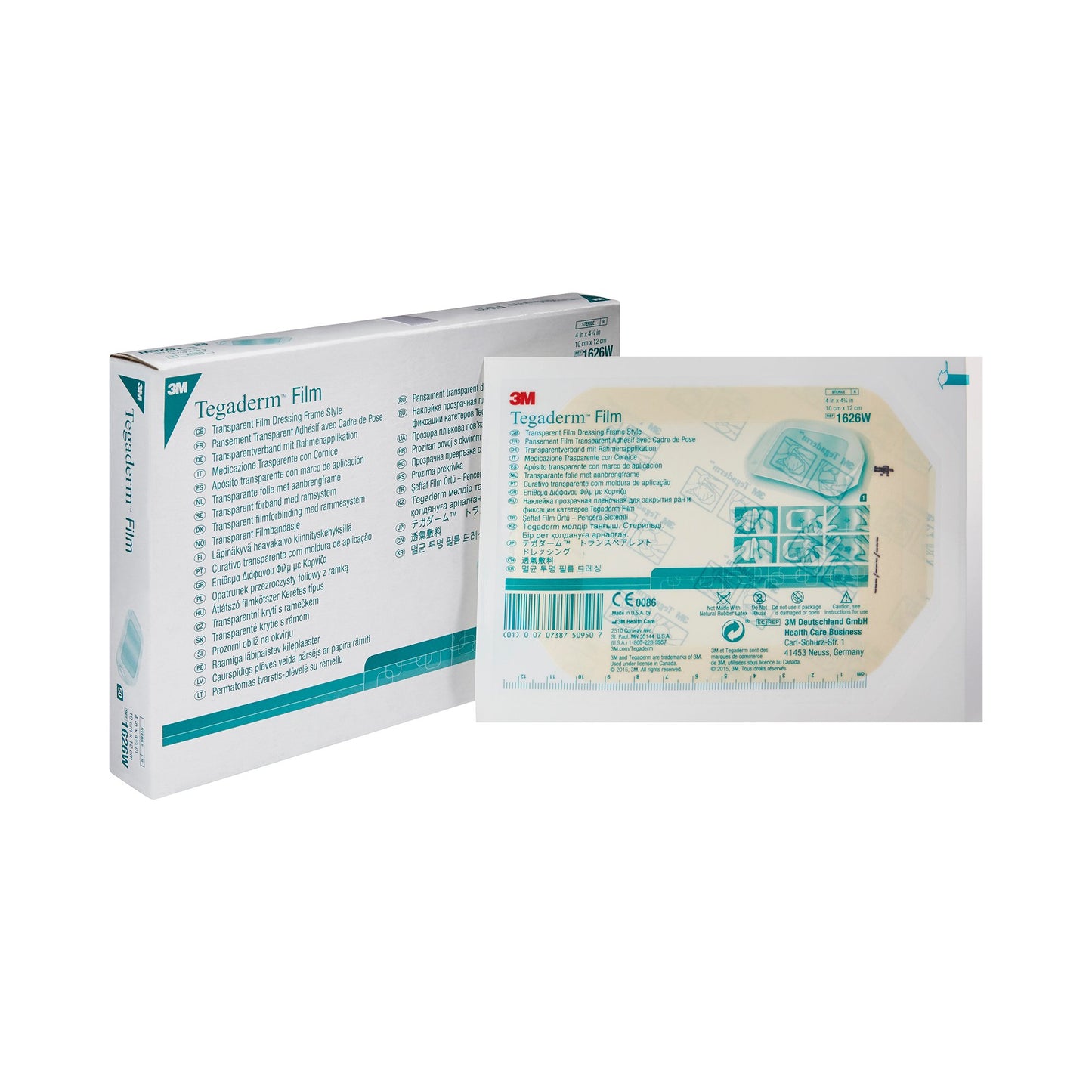 3M™ Tegaderm™ Transparent Film Dressing 4 X 4-3/4 Inch Frame Style Delivery Rectangle Sterile (121652_BX)