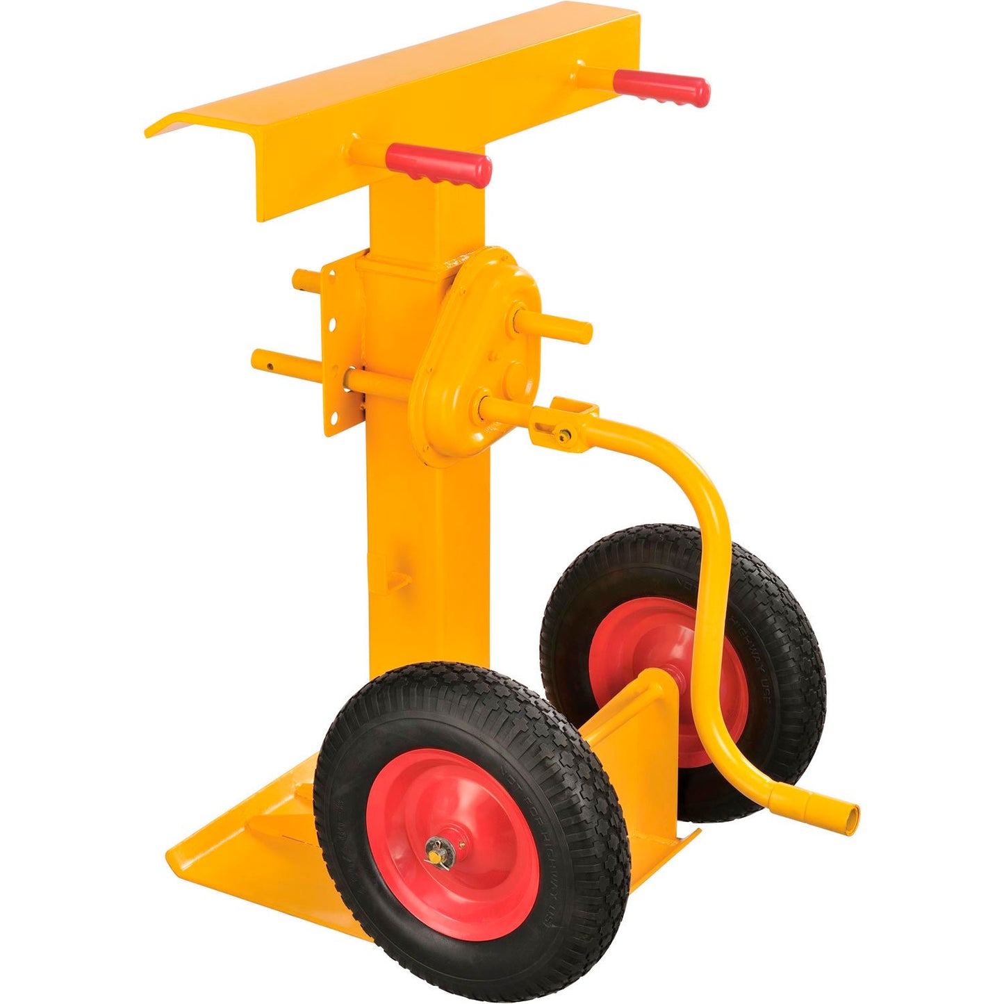 Global Industrial Hand Crank Trailer Stand, Semi-Pneumatic Wheels, 100,000 Lb. Static Cap. (WB985433)