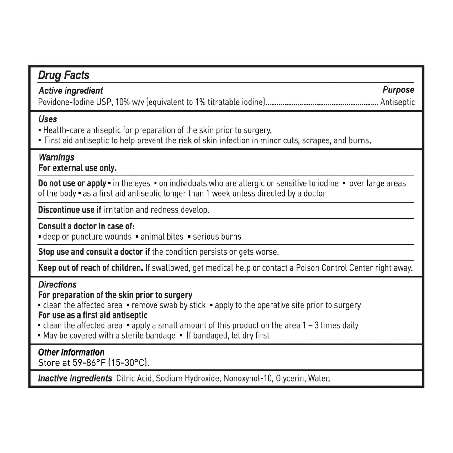 McKesson Impregnated Swabstick 10% Strength Povidone-Iodine Individual Packet Sterile (854752_CS)