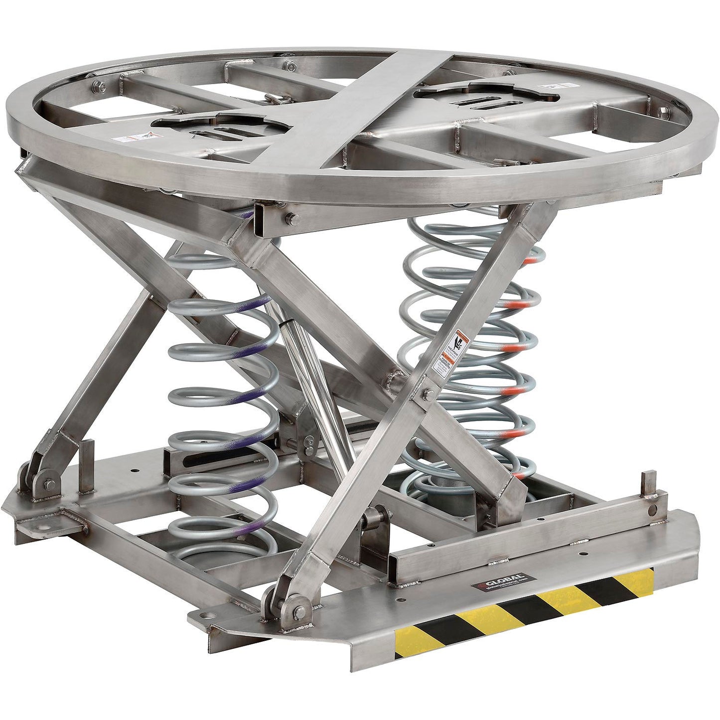Global Industrial Stainless Steel Spring-Actuated Pallet Carousel & Skid Positioner (WB988940)