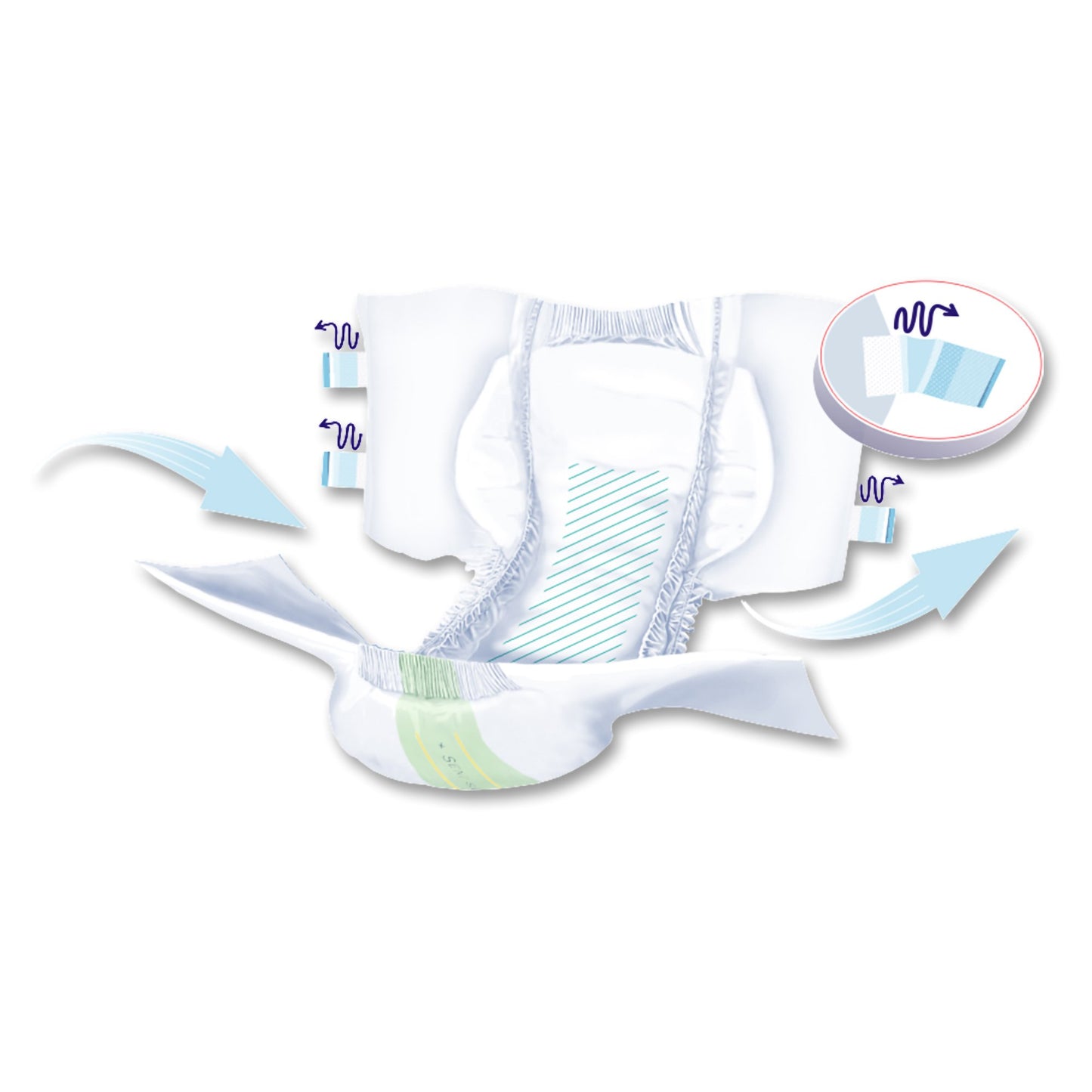 Seni® Super Unisex Adult Incontinence Brief Small Disposable Heavy Absorbency (1163834_CS)