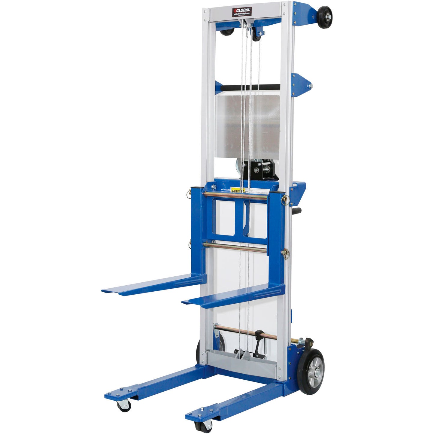 Global Industrial Lightweight Hand Operated Lift Truck, 500 Lb. Capacity Fixed Legs (WB989052)