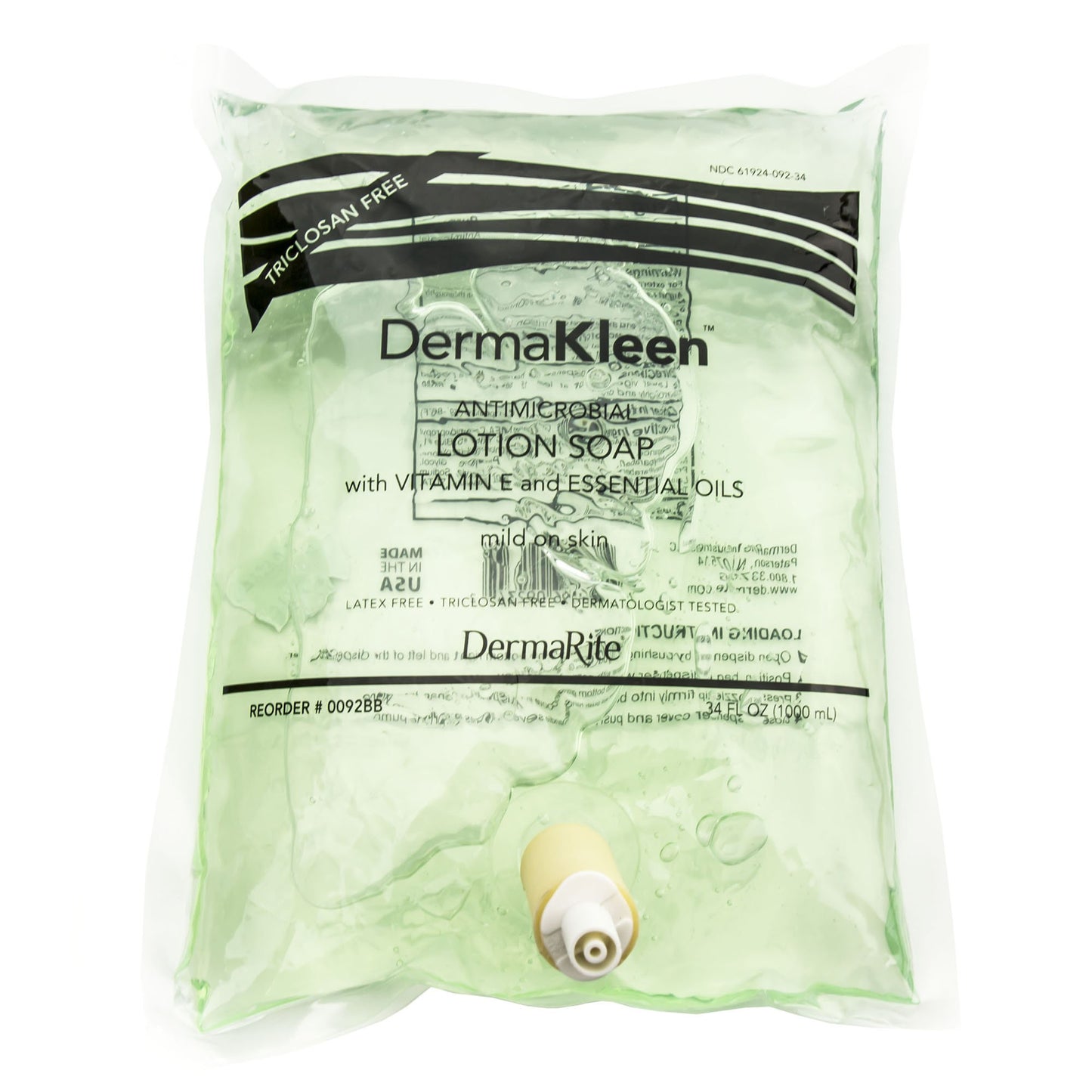 DermaKleen® Antimicrobial Soap Lotion 1,000 mL Dispenser Refill Bag Scented (442547_BX)