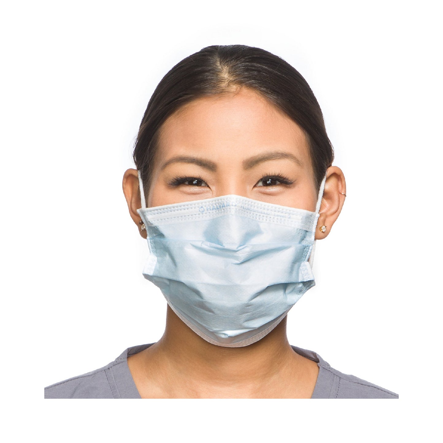 FluidShield Procedure Mask ASTM Level 2 Earloops One Size Fits Most (196958_BX)