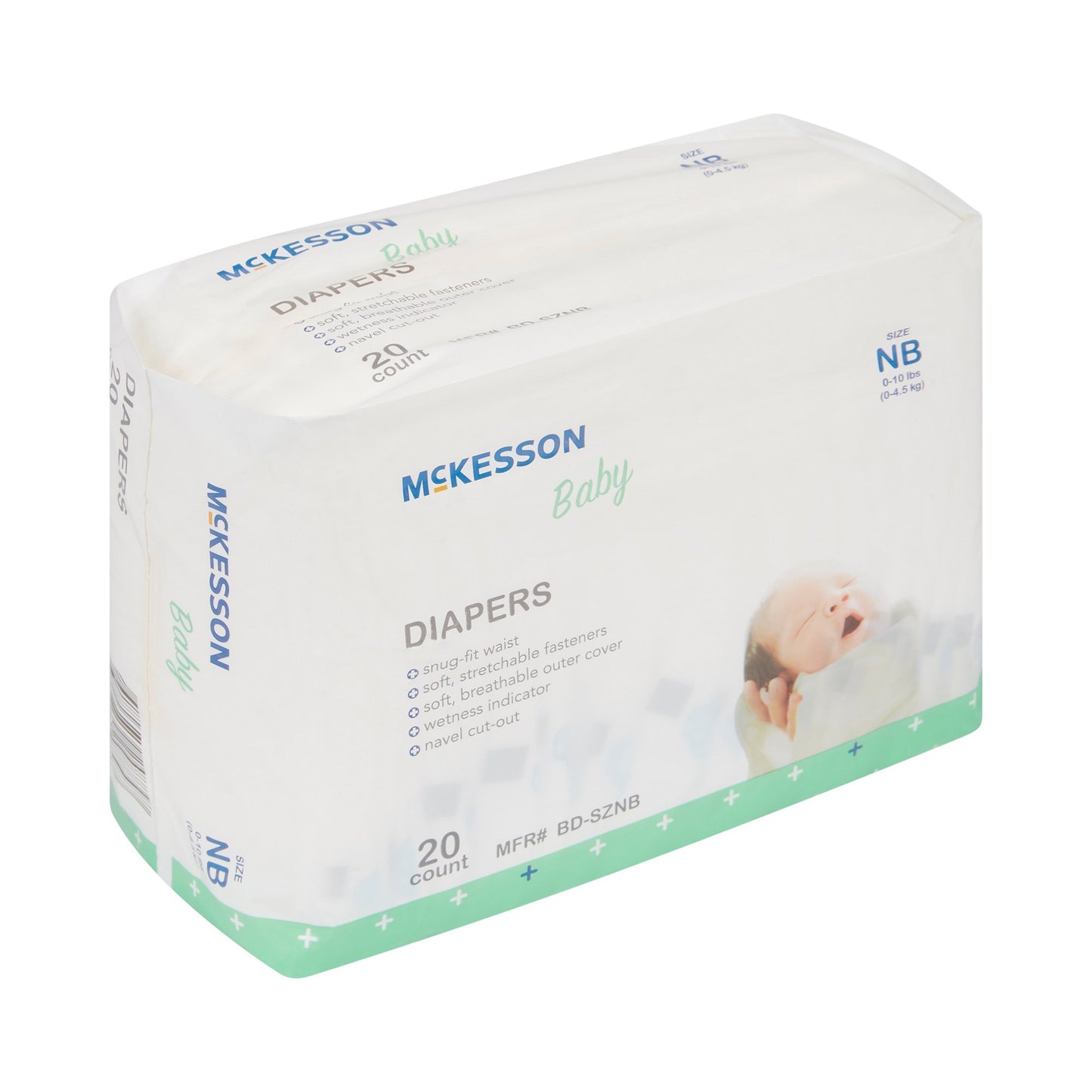 McKesson Unisex Baby Diaper Newborn Disposable Heavy Absorbency (1167076_CS)