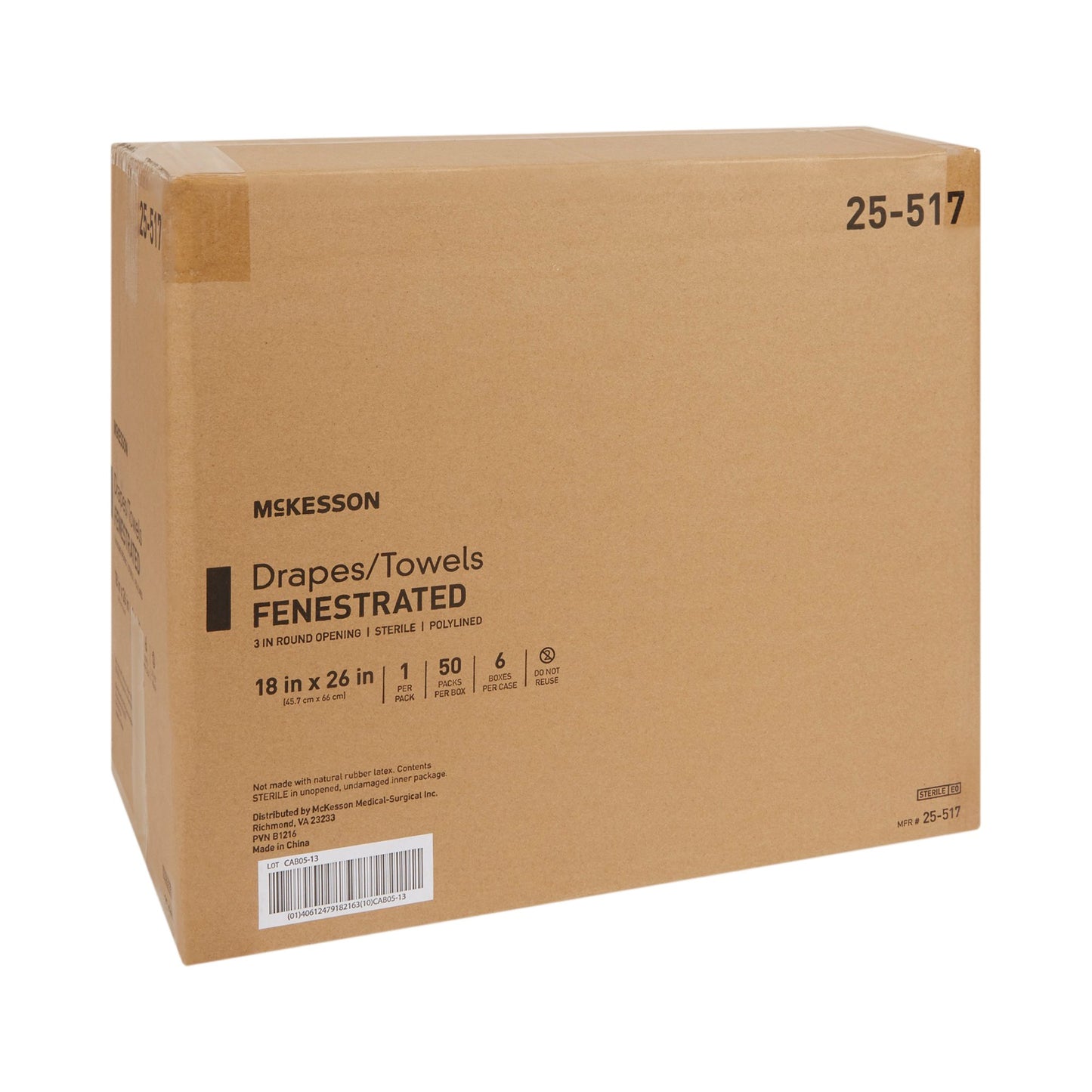 McKesson General Purpose Drape Poly Lined Towel Drape 18 W X 26 L Inch Sterile (65923_CS)