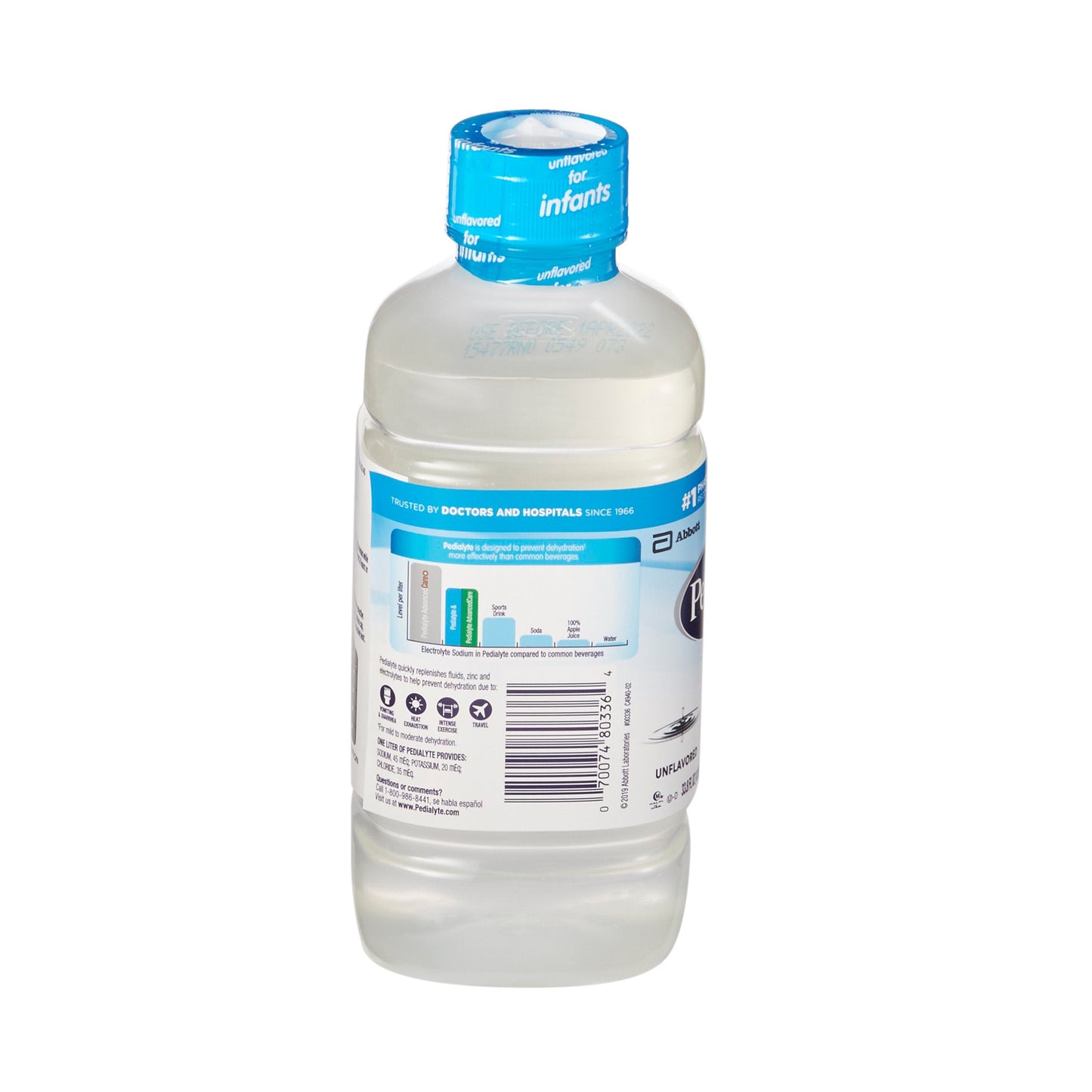 Pedialyte® Classic Oral Electrolyte Solution Unflavored 33.8 oz. Electrolyte (200307_CS)