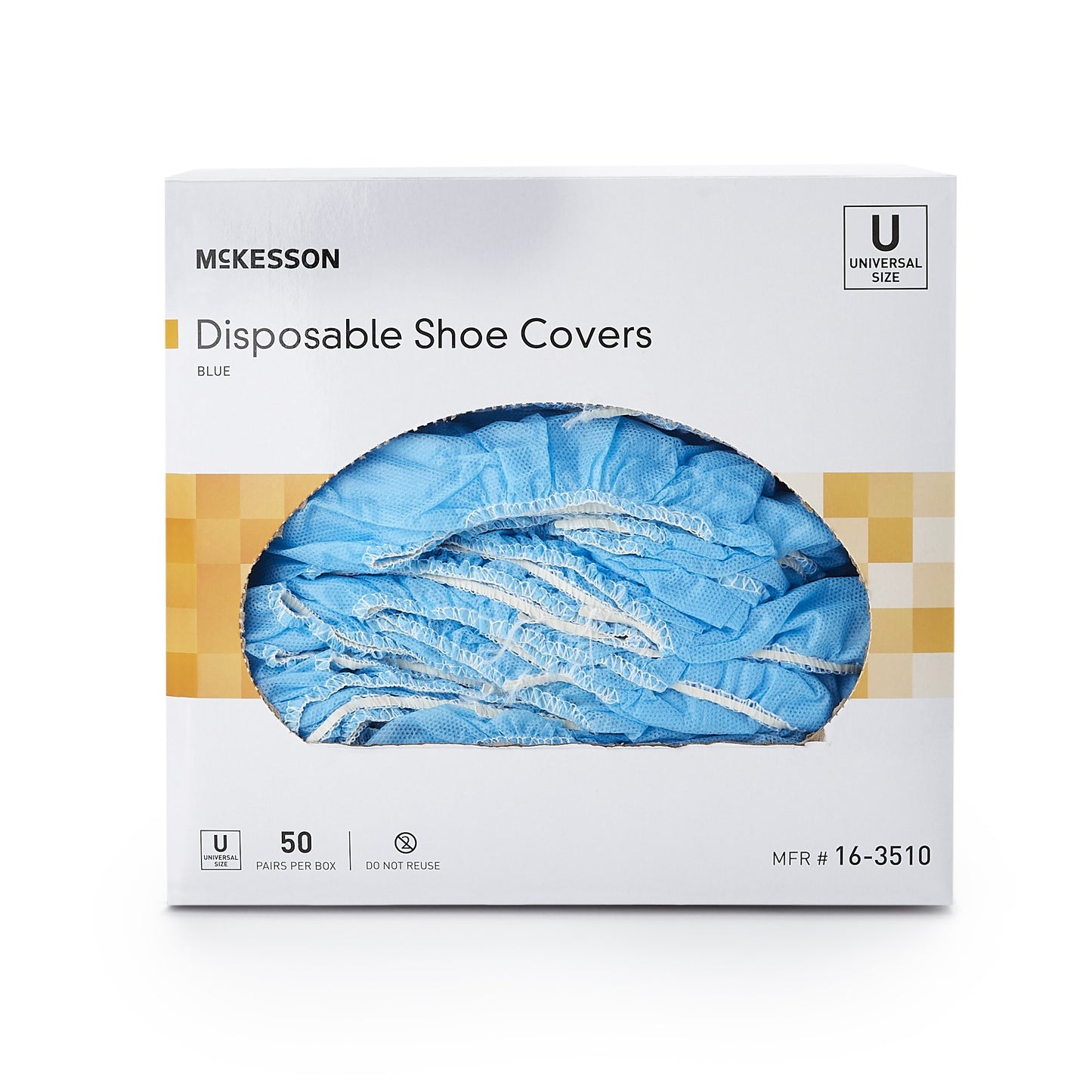 McKesson Shoe Cover One Size Fits Most Shoe High Nonskid Sole Blue NonSterile (823535_CS)