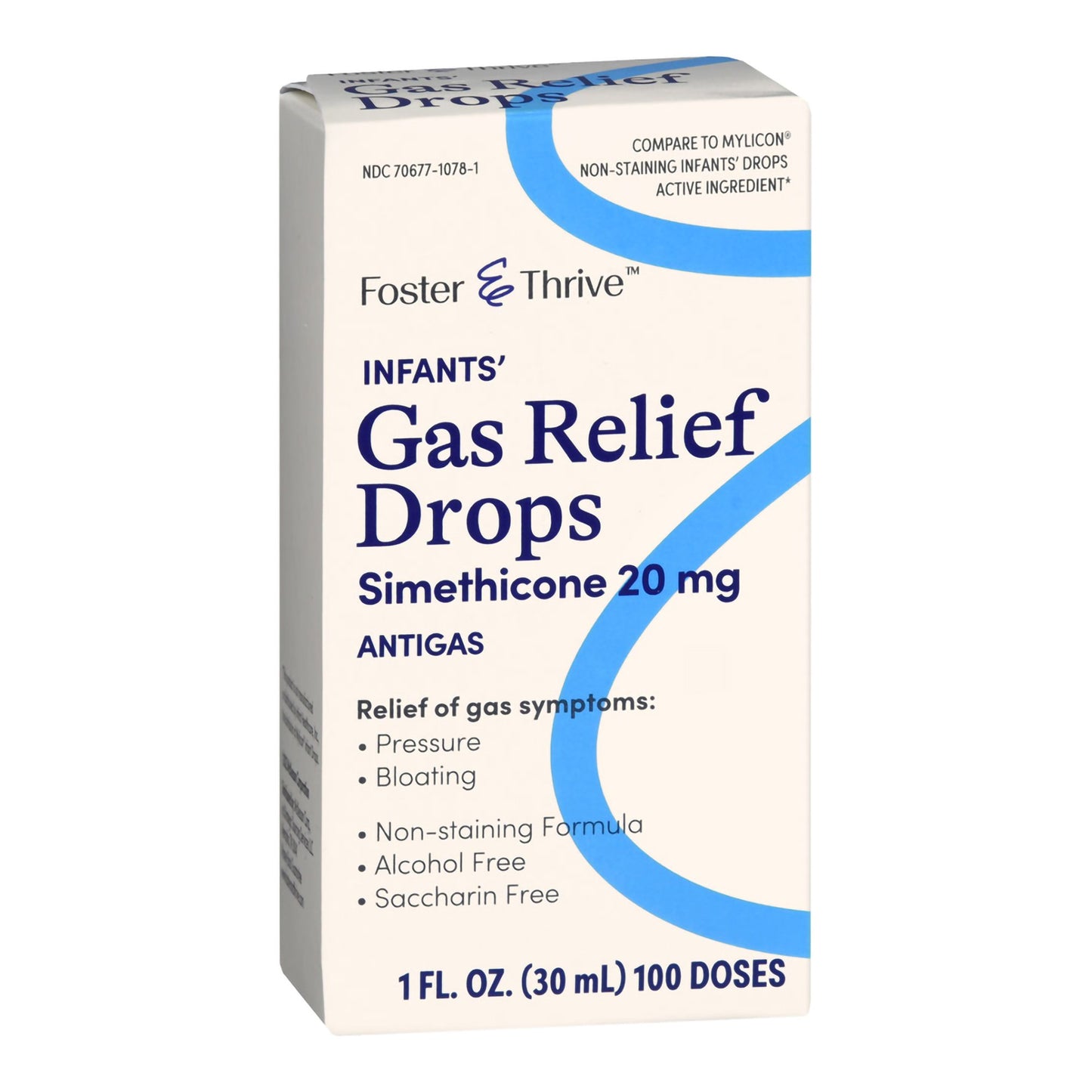 Foster & Thrive™ Infant Gas Relief 20 mg / 0.3 mL Strength Oral Drops 1 oz. (1235094_BT)