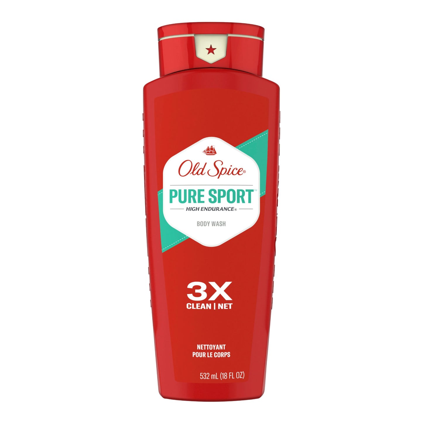 Old Spice® Pure Sport Body Wash Liquid 18 oz. Bottle Clean Scent (1231744_EA)