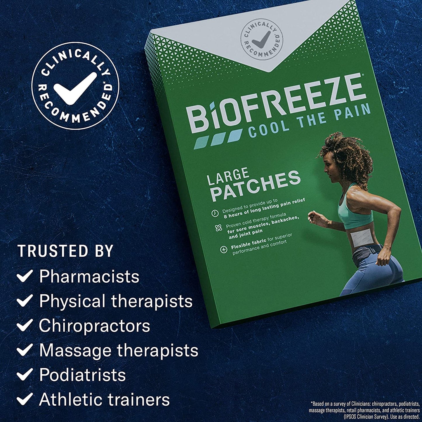 Biofreeze® Topical Pain Relief 5% Strength Menthol Patch 5 per Box (1223463_BX)