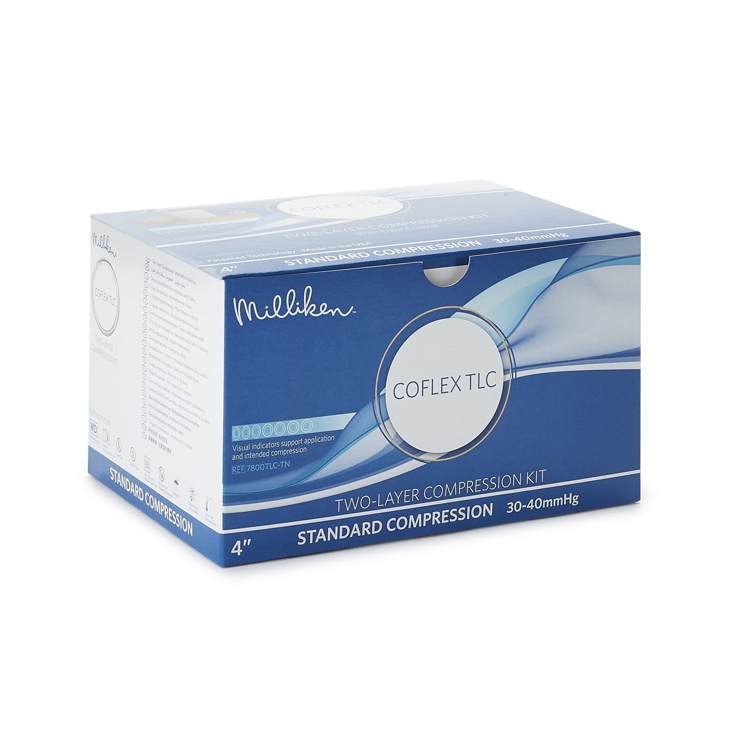 CoFlex® TLC with Indicators 2 Layer Compression Bandage System 4 Inch X 3-2/5 Yard / 4 Inch X 5-1/10 Yard Self-Adherent / Pull On Closure Tan NonSterile 35 to 40 mmHg (785364_BX)