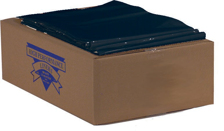 Colonial Bag Trash Bag 33 gal. Black LLDPE 1.35 mil 33 X 40 Inch X-Seal Bottom Flat Pack (862696_CS)