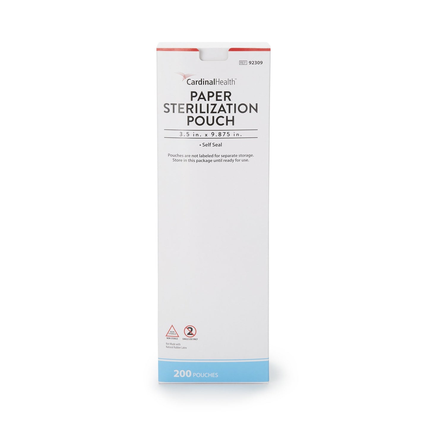 Cardinal Health™ Sterilization Pouch Ethylene Oxide (EO) Gas / Steam 3-1/2 X 9 Inch Transparent / White Self Seal Paper / Film (344693_CS)