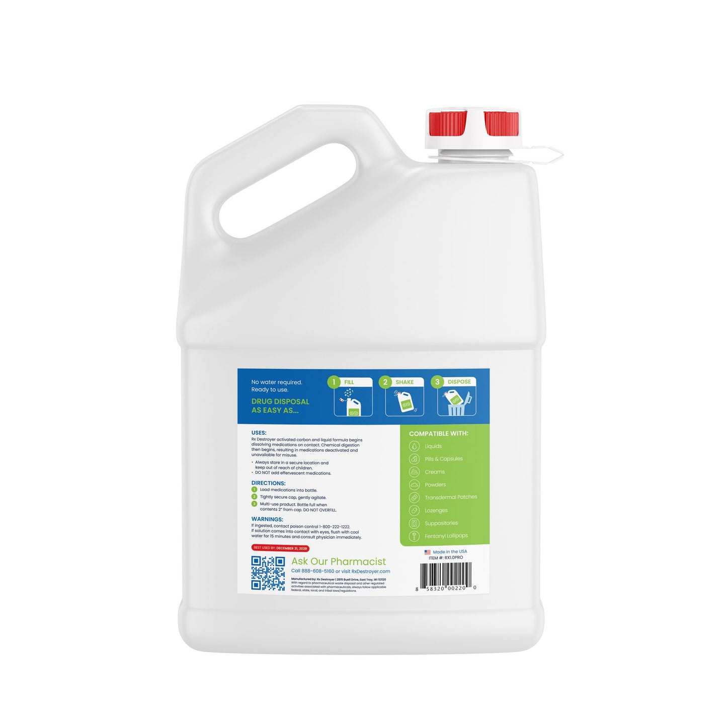 Rx Destroyer™ All-Purpose PRO Series Drug Disposal System 23 lbs. Carton Weight (1019700_CS)