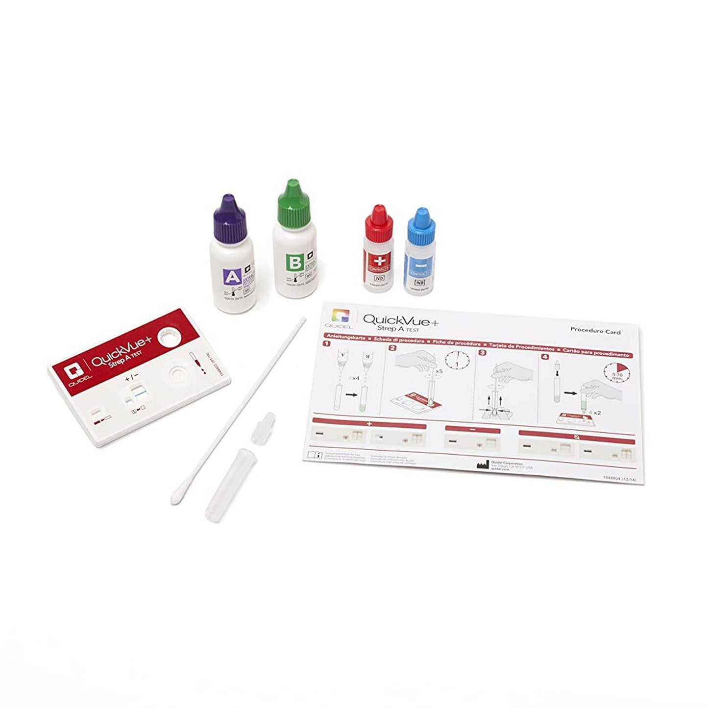 QuickVue+® Strep A Respiratory Test Kit Strep A Test 25 Tests CLIA Non-Waived (447290_KT)