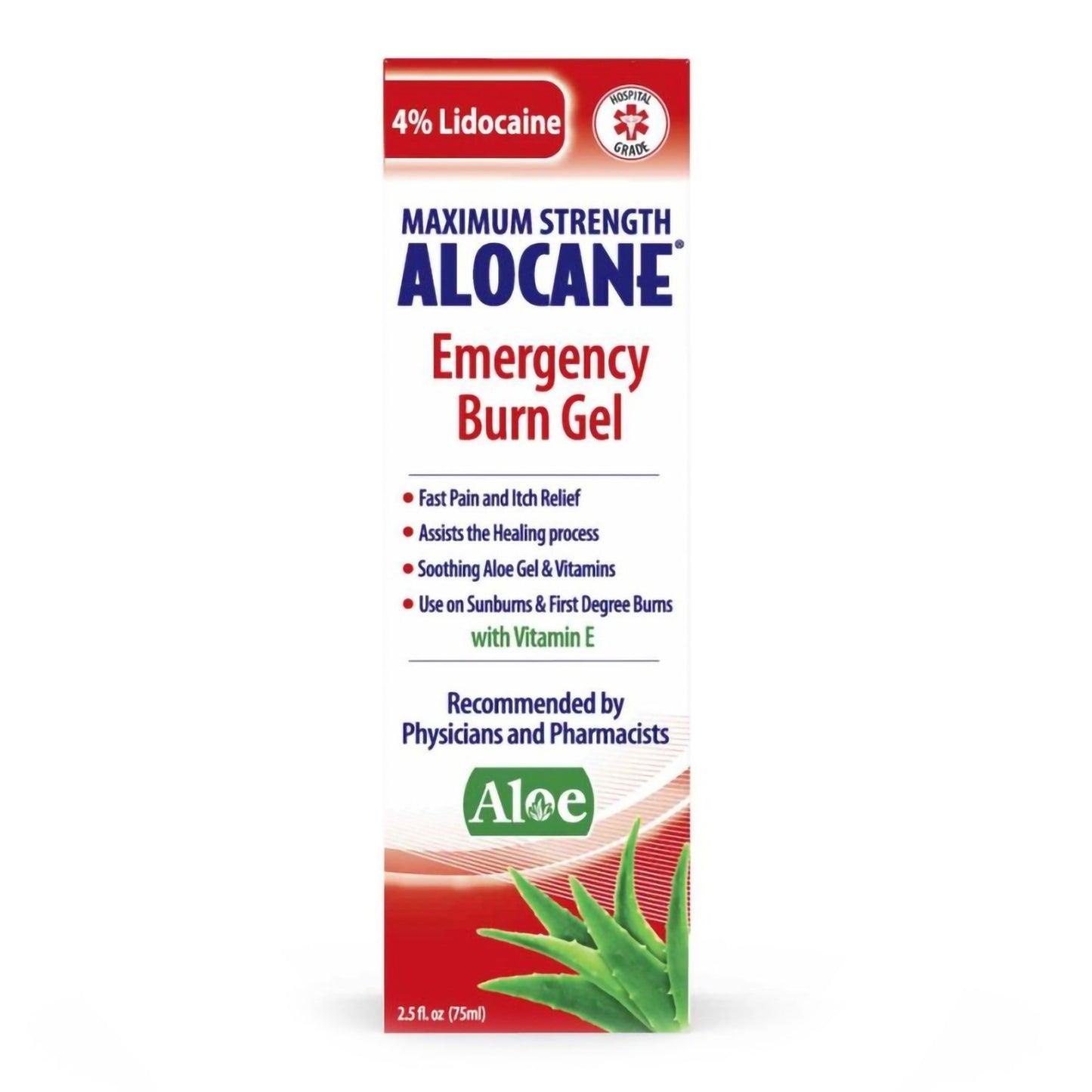 Alocane® Maximum Strength Burn Relief BZK (Benzalkonium Chloride) / Lidocaine HCl Topical Gel 2.5 oz. Tube (1253909_EA)