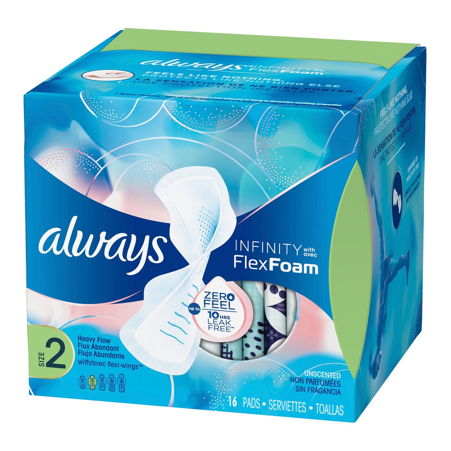 Always® Infinity with Flex Foam Feminine Pad Maxi with Wings Super Absorbency (1086785_BX)