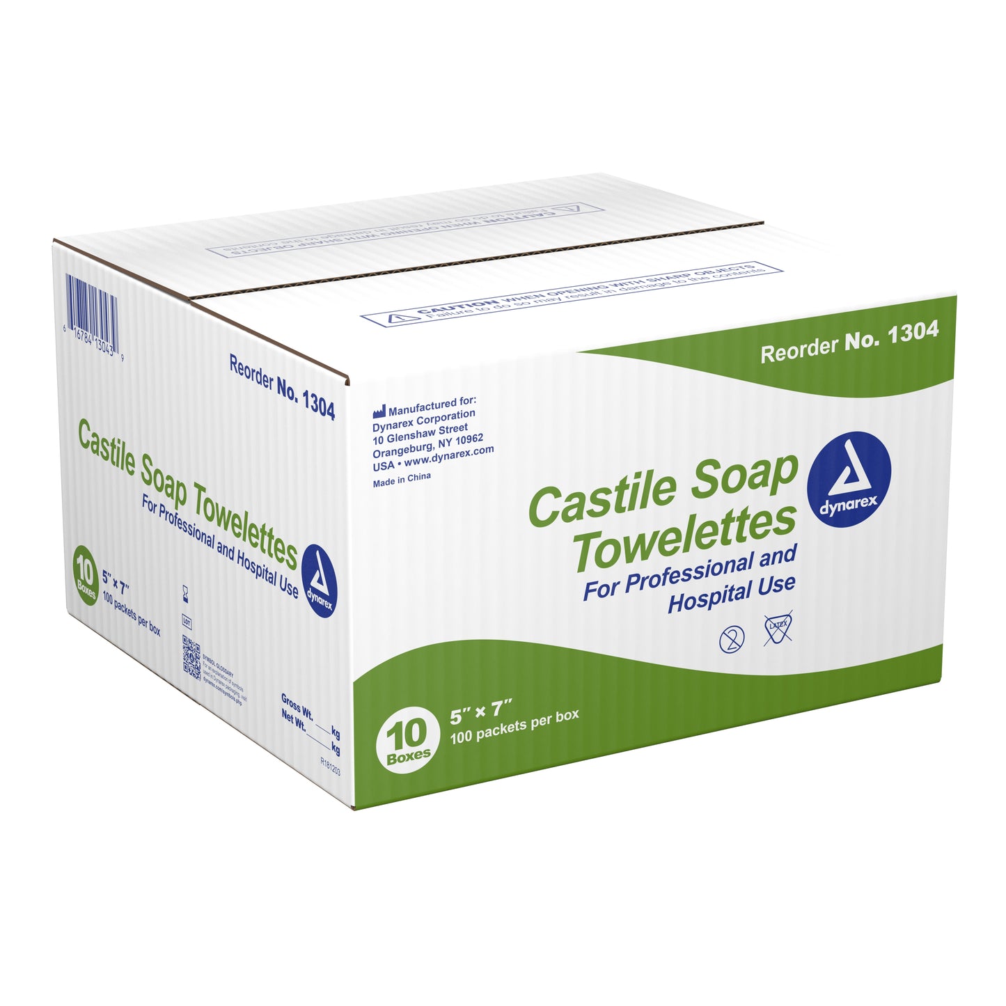 Dynarex® Castile Soap Towelette Individual Packet Scented 100 Count (689284_CS)