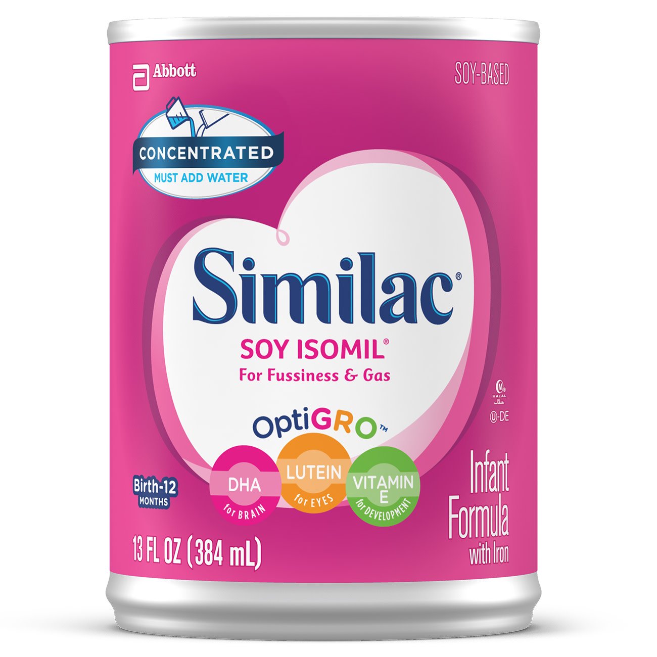 Similac® Soy Isomil® Infant Formula Unflavored 13 oz. Can Concentrate Soy Lactose Intolerance / Galactosemia (685972_EA)
