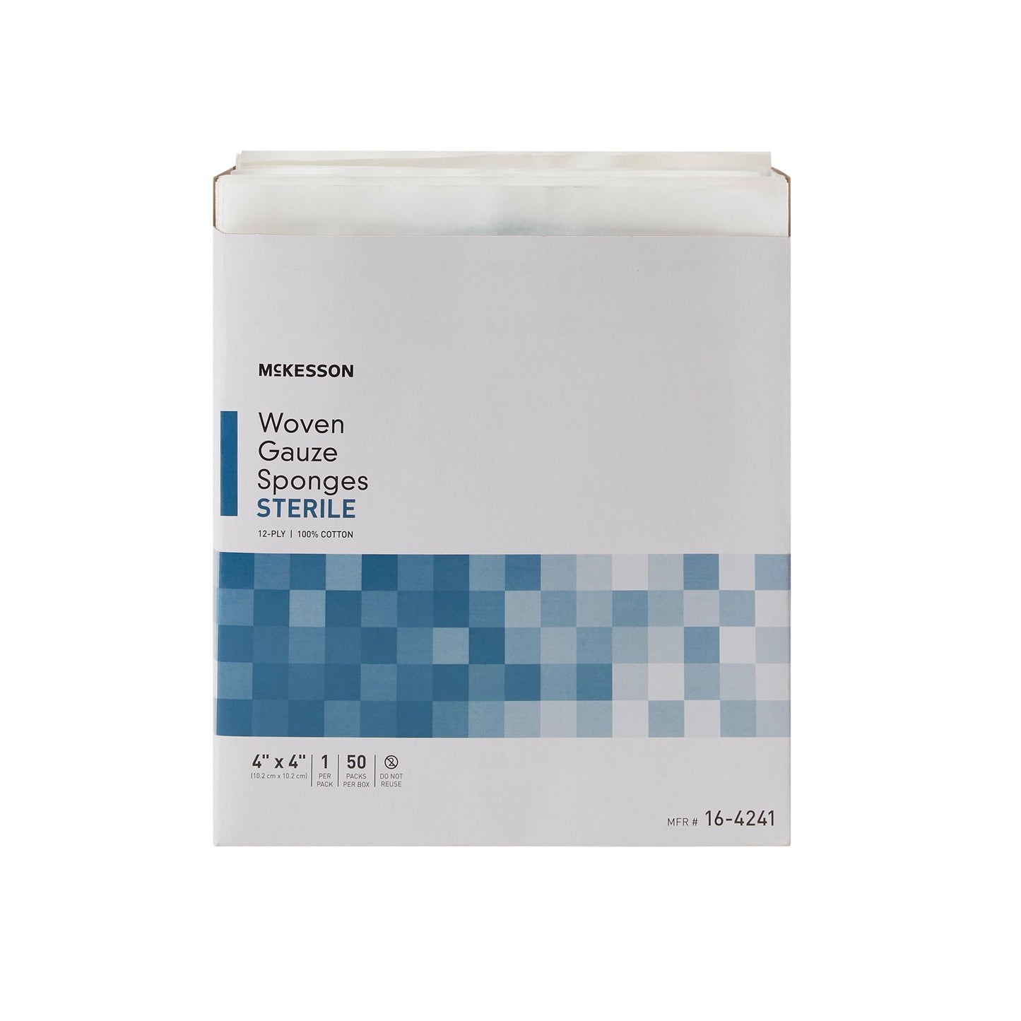 McKesson Gauze Sponge 4 X 4 Inch 12-Ply Sterile 1 per Pack (446027_BX)