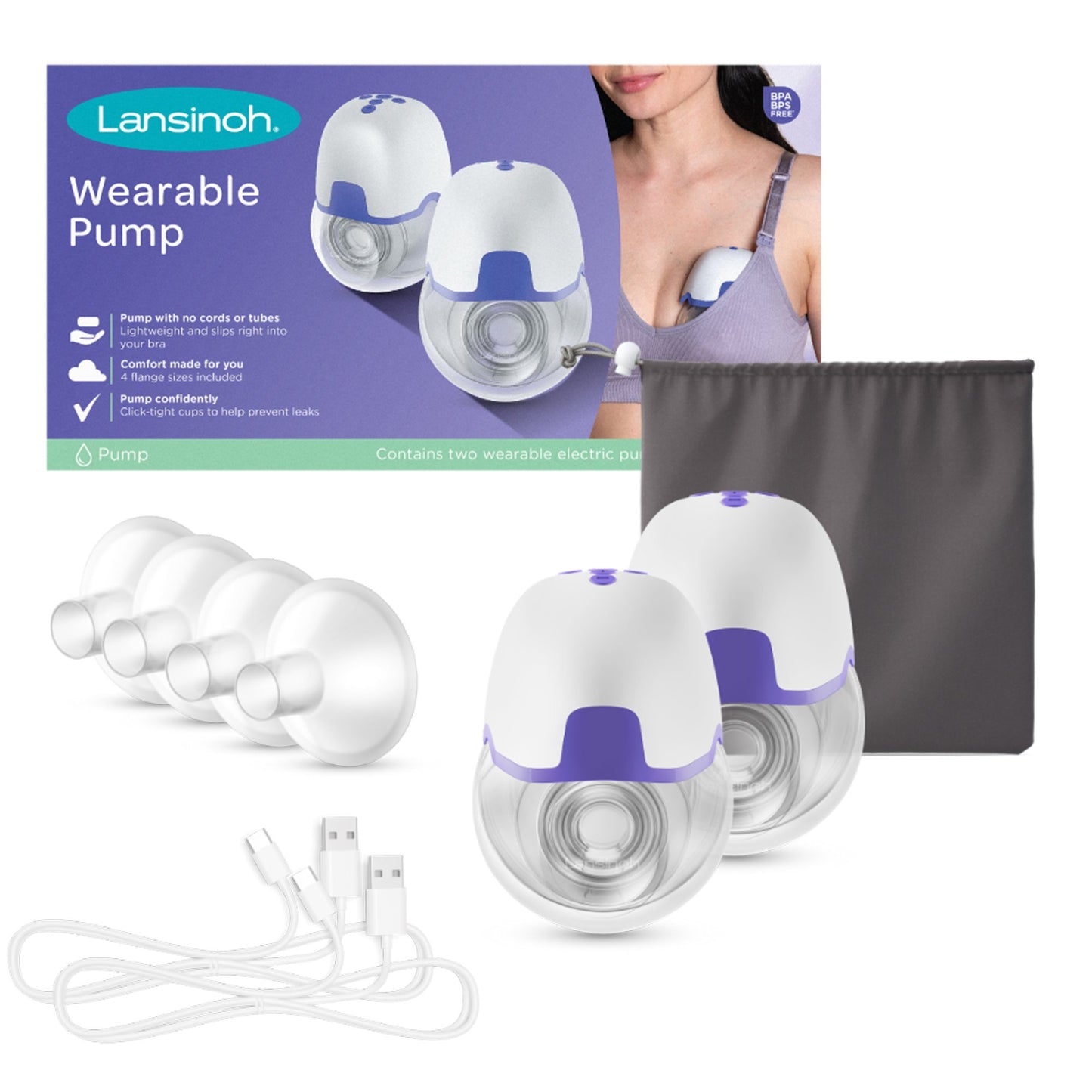 Lansinoh® Hands Free Double Electric Breast Pump Lansinoh® (1238673_CS)
