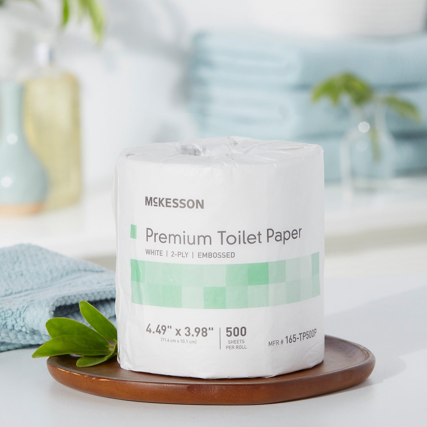 McKesson Premium Toilet Tissue White 2-Ply Standard Size Cored Roll 500 Sheets 4 X 4-1/2 Inch (1045391_RL)