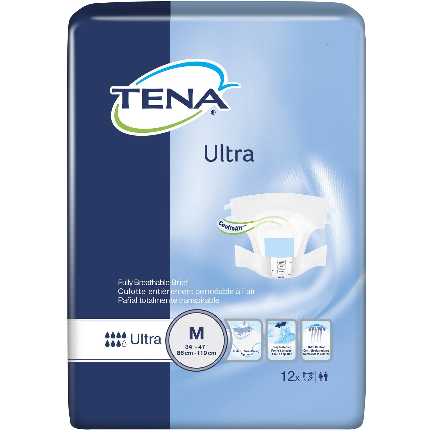 TENA® Ultra Unisex Adult Incontinence Brief Medium Disposable Heavy Absorbency (694181_PK)