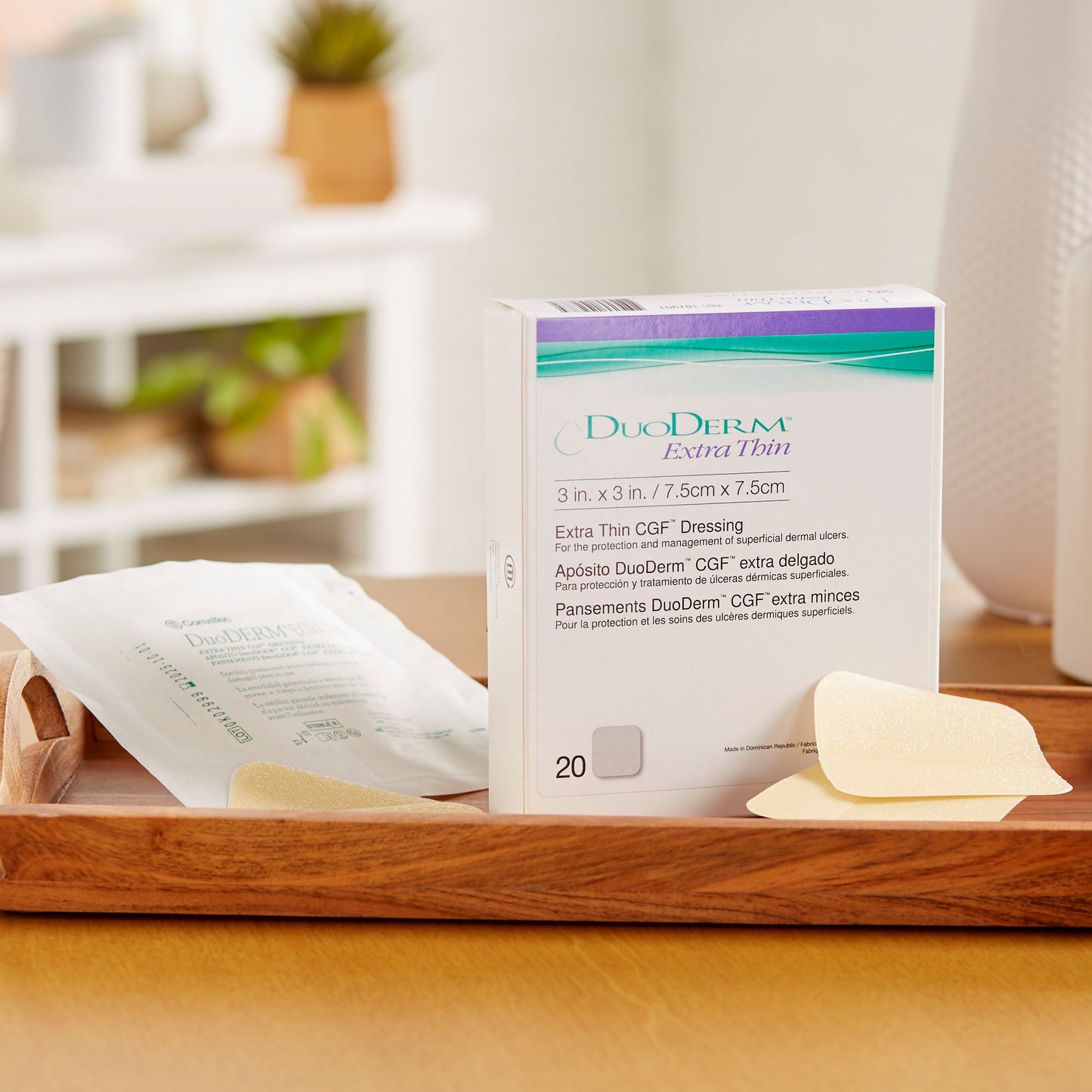 DuoDERM® Extra Thin CGF® Thin Hydrocolloid Dressing Film Backing 3 X 3 Inch Square Hydrocolloid / Film (205195_EA)