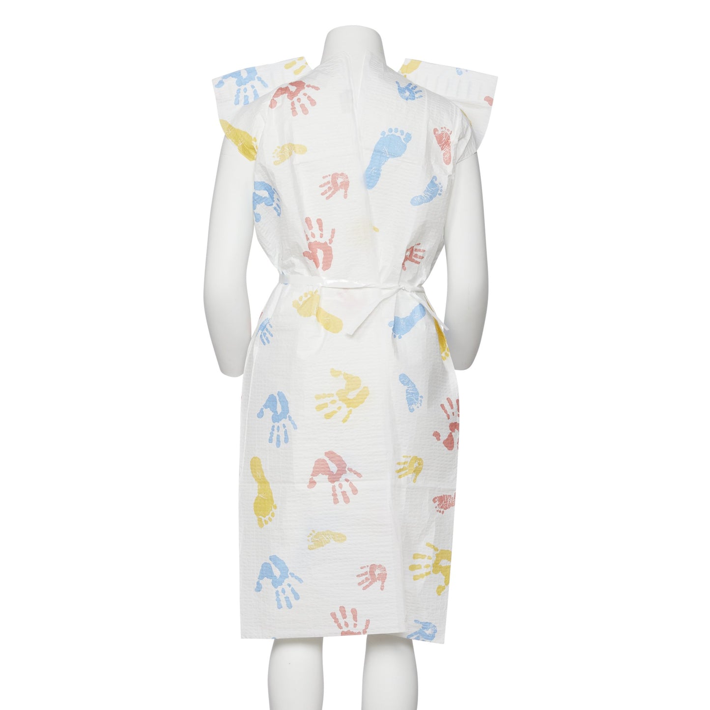 Graham Medical Products Patient Exam Gown Child Size Kid Design (Hand and Foot Print) Disposable (473089_CS)