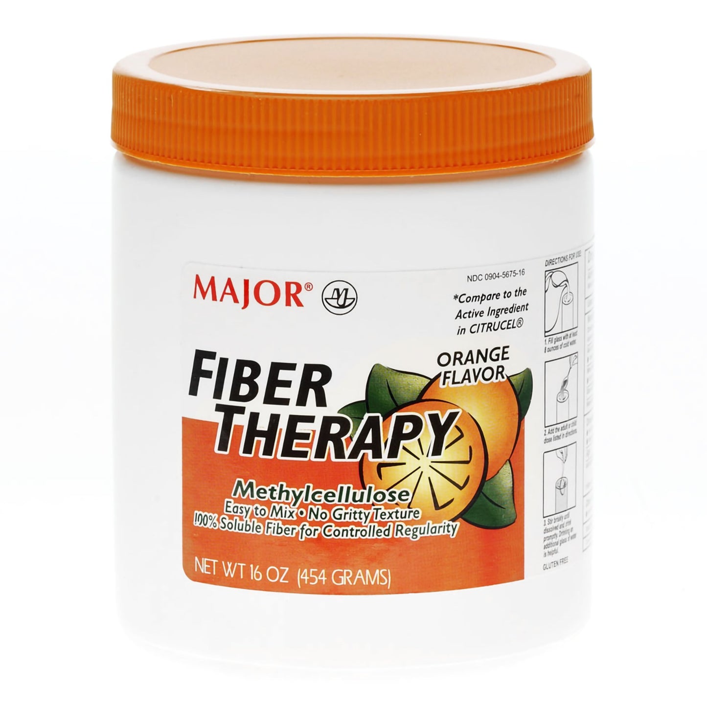 Fiber Therapy Fiber Supplement Orange Flavor Powder 16 oz. Methyl Cellulose (865336_EA)