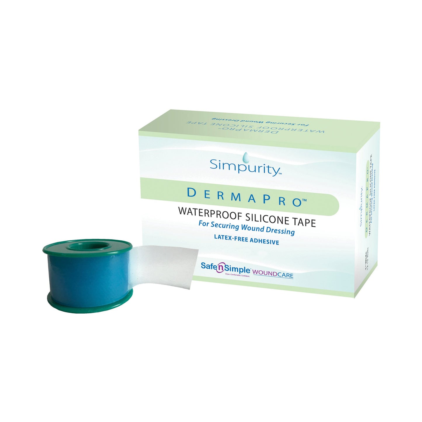 DermaPro™ Waterproof Medical Tape White 2 Inch X 5 Yard Silicone NonSterile (1153930_RL)