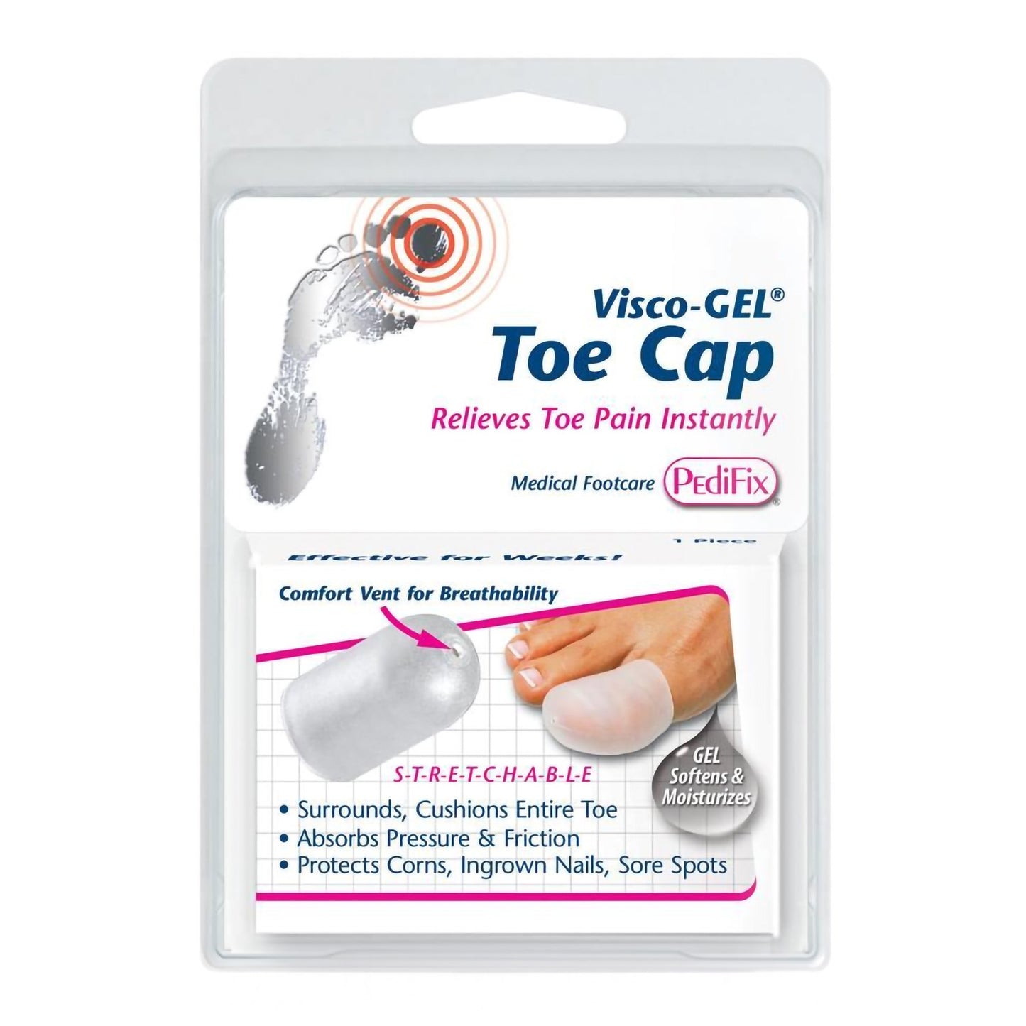 Visco-GEL® Toe Cap Small / Medium Pull-On Toe (815942_PK)