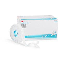 3M™ Multipore™ Dry Water Resistant Dressing Retention Tape with Liner White 1/2 Inch X 5-1/2 Yard Pique NonSterile (1019017_BX)