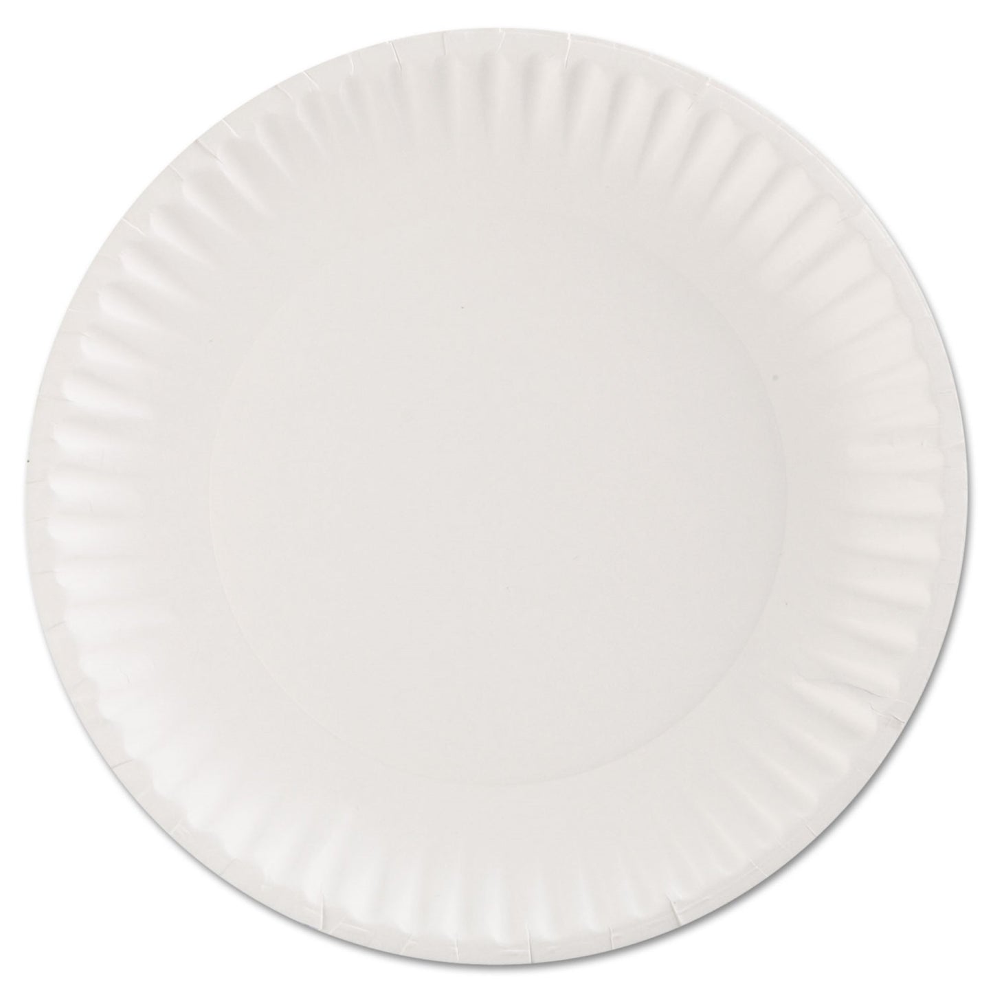 AJM Packaging Corporation Plate White Single Use Paper 9 Inch Diameter (549338_CS)