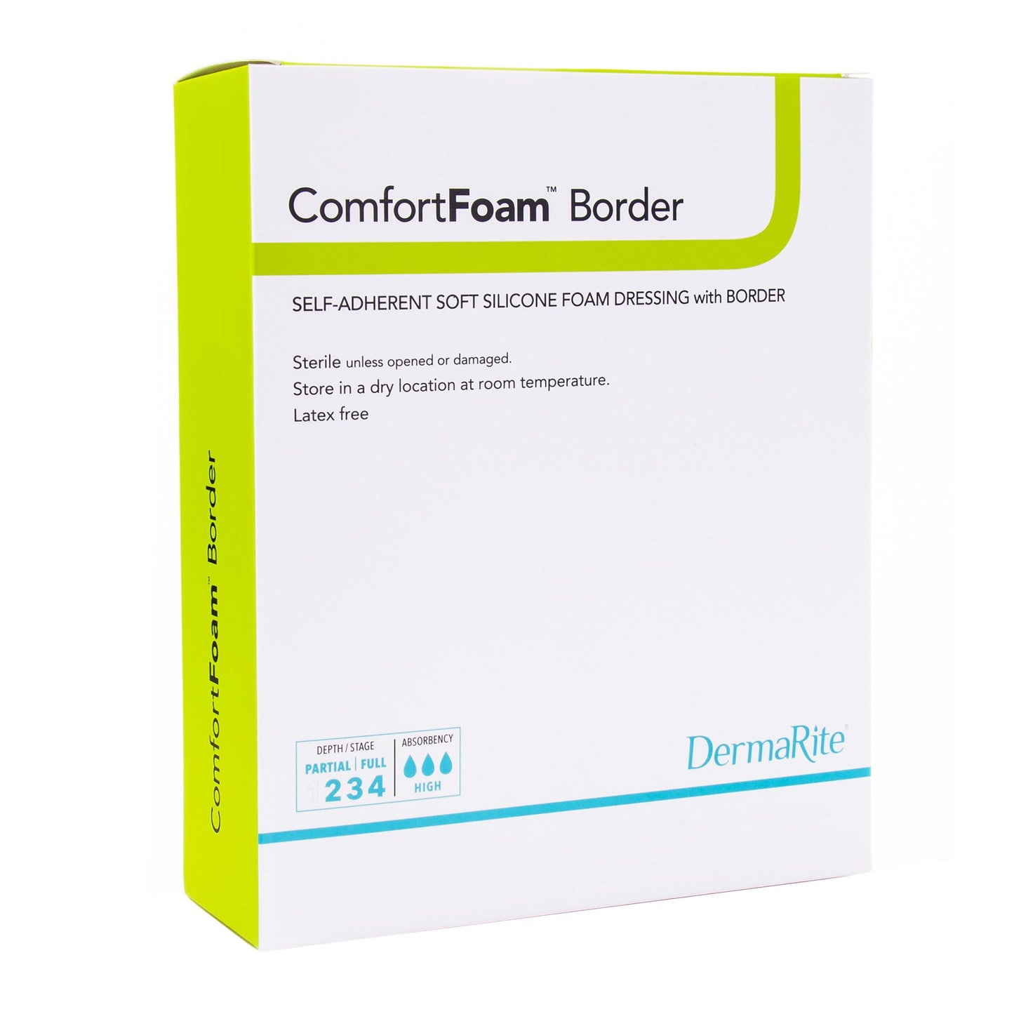 ComfortFoam™ Border Foam Dressing 6 X 8 Inch With Border Waterproof Backing Silicone Adhesive Rectangle Sterile (989189_EA)