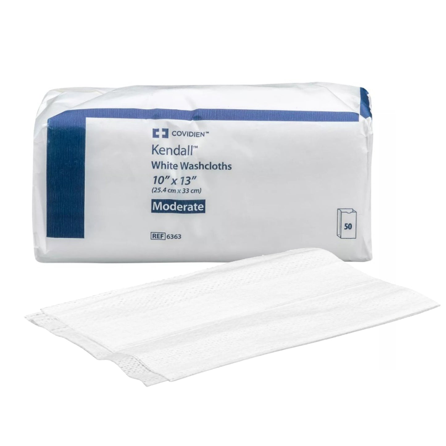 Kendall™ Washcloth 10 X 13 Inch White Disposable (168144_BG)