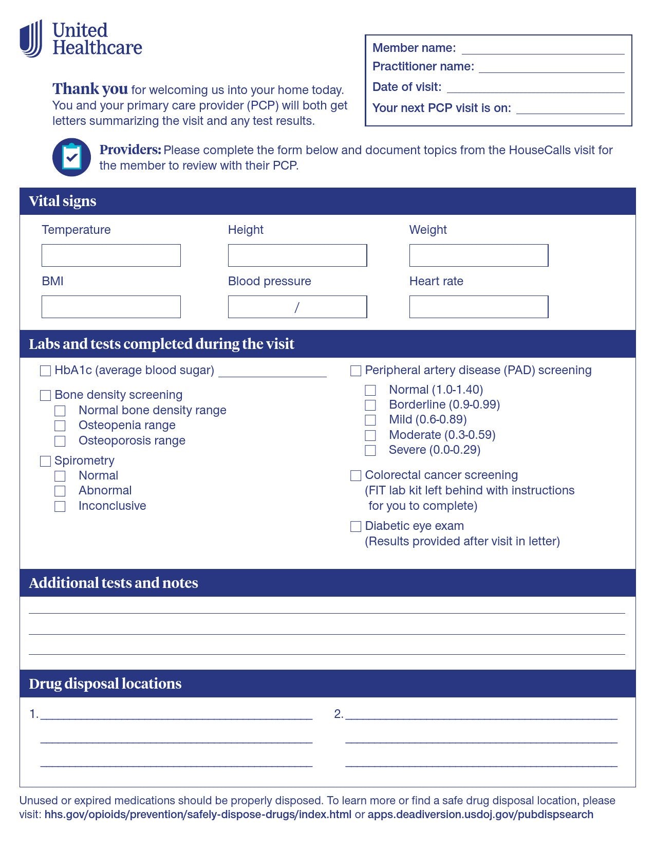 Signigyhealth Check List Form PCP Screening 8 X 10 Inch (1218340_PK)