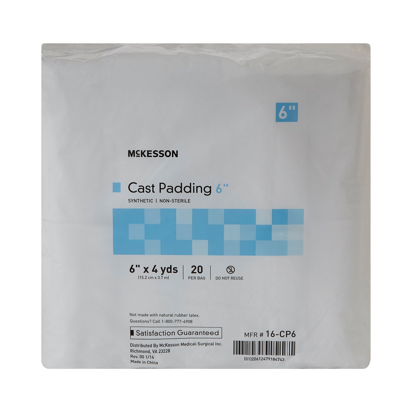 McKesson Cast Padding Undercast 6 Inch X 4 Yard Polyester NonSterile (734227_CS)