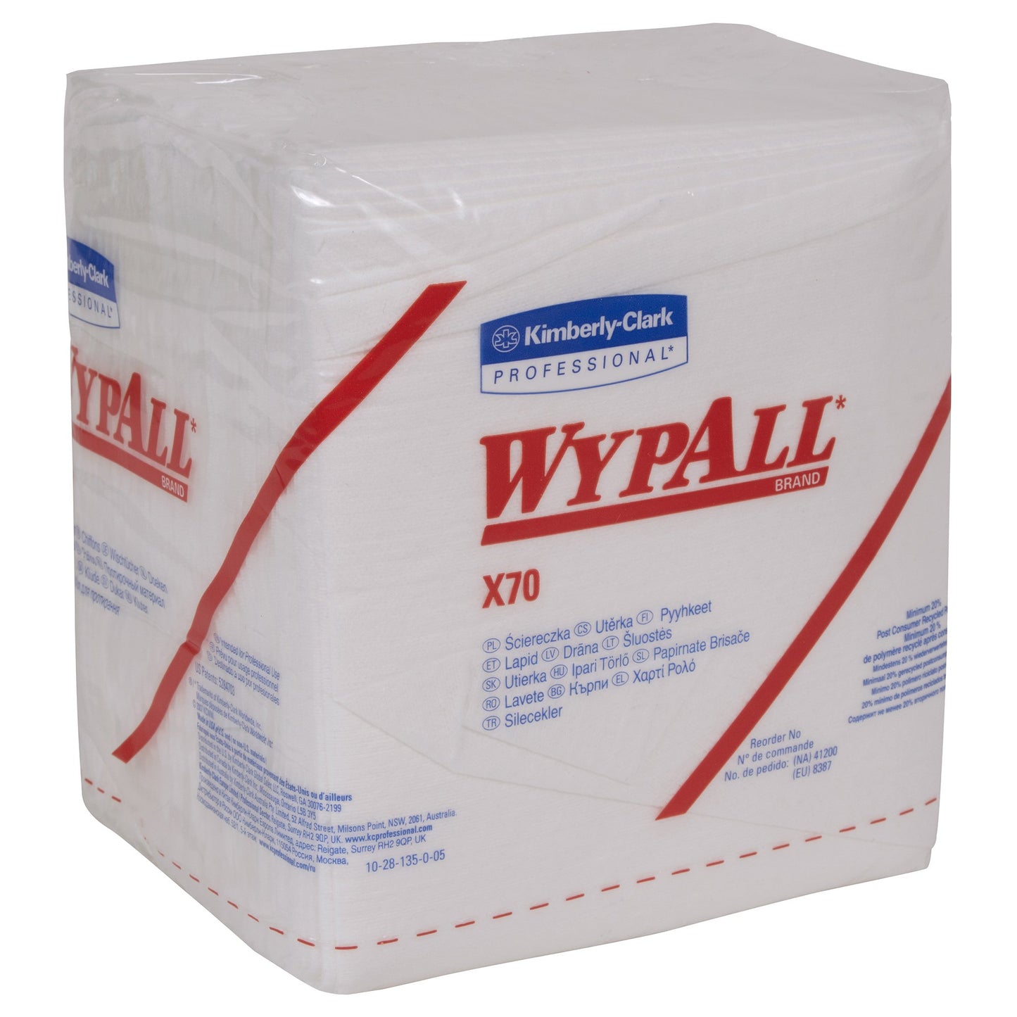 WypAll® X70 Task Wipe Heavy Duty 76 Count Poly Pack 12 X 12-1/2 Inch NonSterile Reusable (519209_CS)