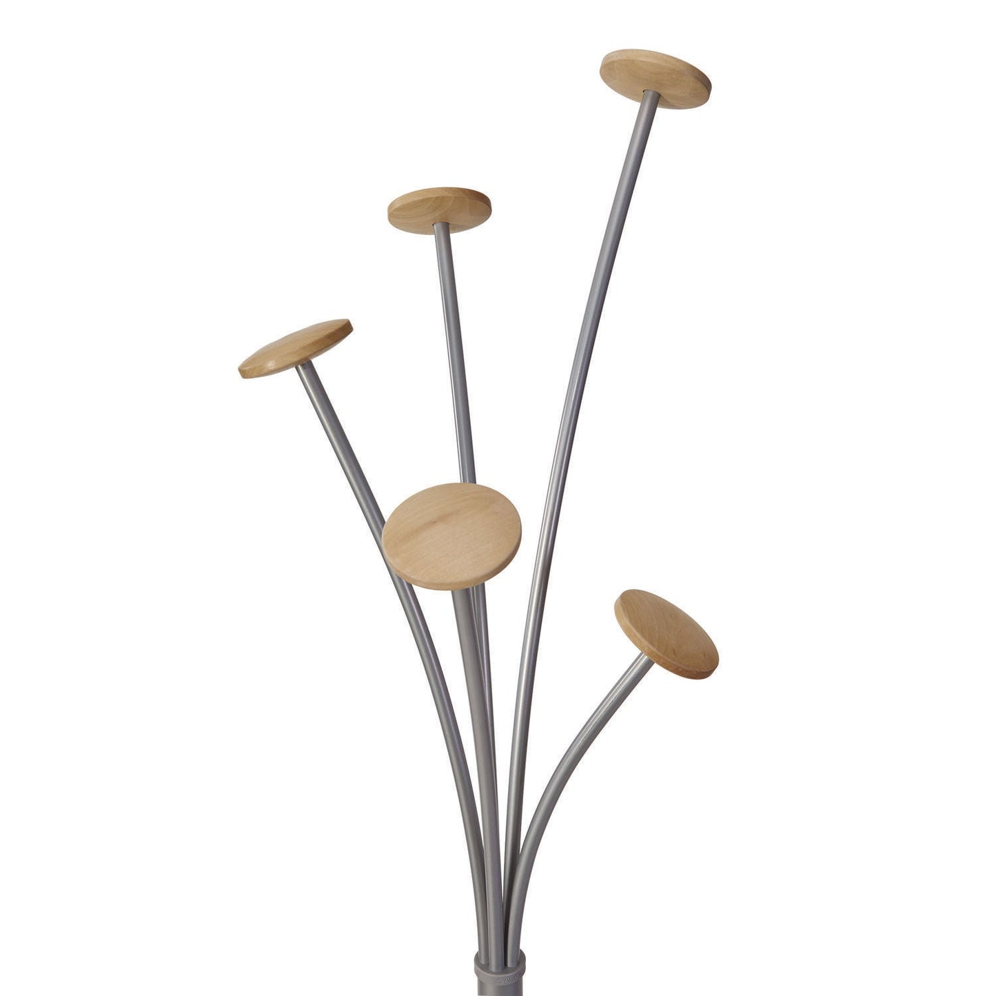 Alba Festival Coat Stand with Umbrella Holder, Five Knobs, 13.97 x 14 x 73.62, Gray (ABAPMFESTWM)