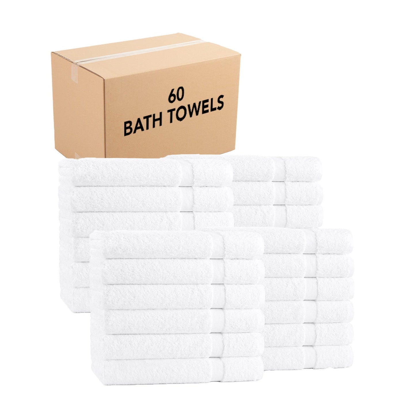 Hospeco® Admiral Hospitality Bath Towel 24x48 White, Case of 60 (HOSADMIRAL-BATH-8)