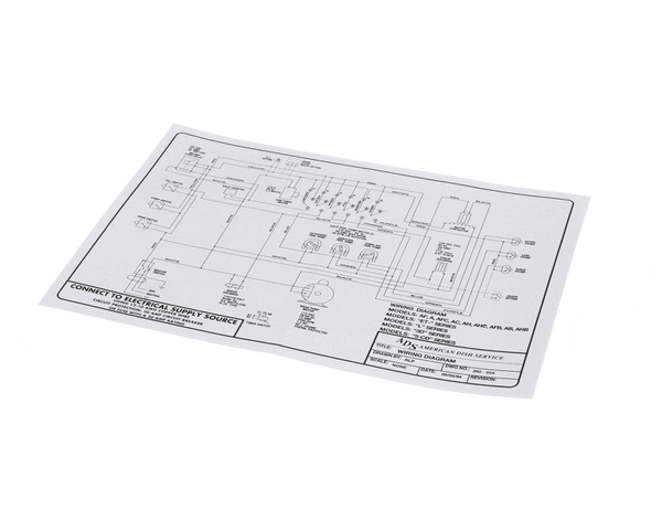 American Dish Service 089-9201 Decal, Wiring Diagram, Model (ADS089-9201)