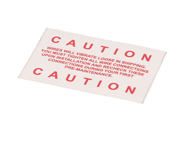 American Dish Service 289-9215 Decal, Wires May Vibrate Loose (ADS289-9215)