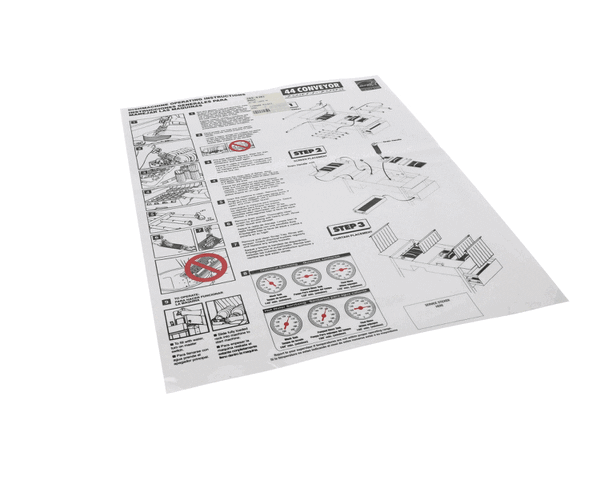 American Dish Service 289-9301 Wall Chart, Cleaning Conveyor (ADS289-9301)