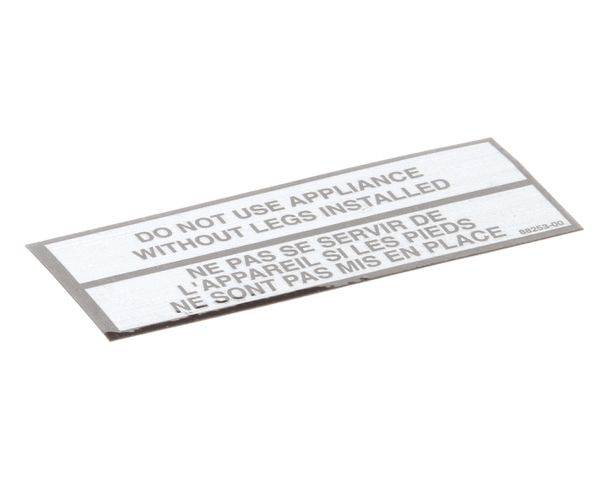 APW Wyott 8825300 Decal Leg Warning (APW8825300)