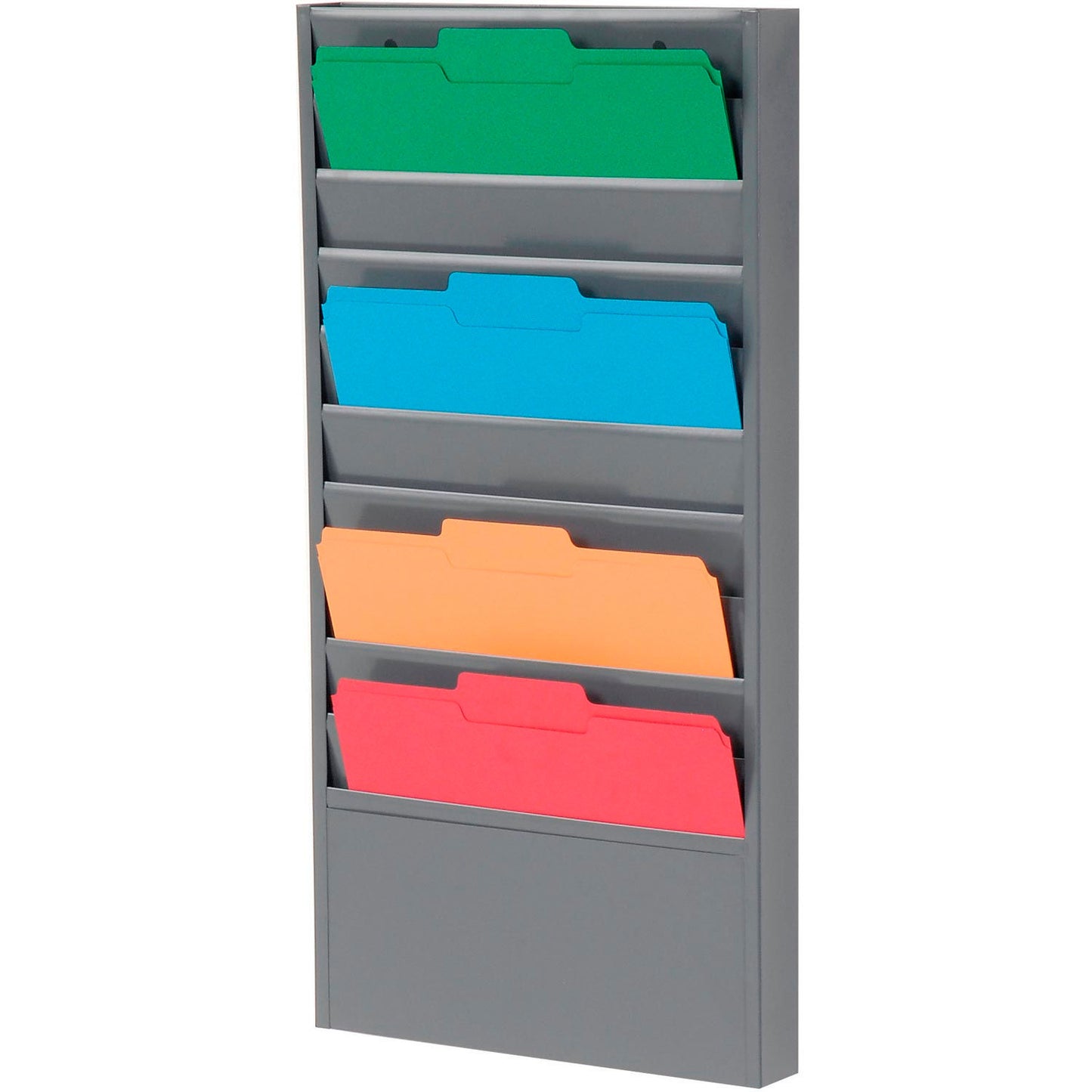 Global Industrial Hanging 10 Pocket Wall Mounted Medical Chart File Holder (WB806401)