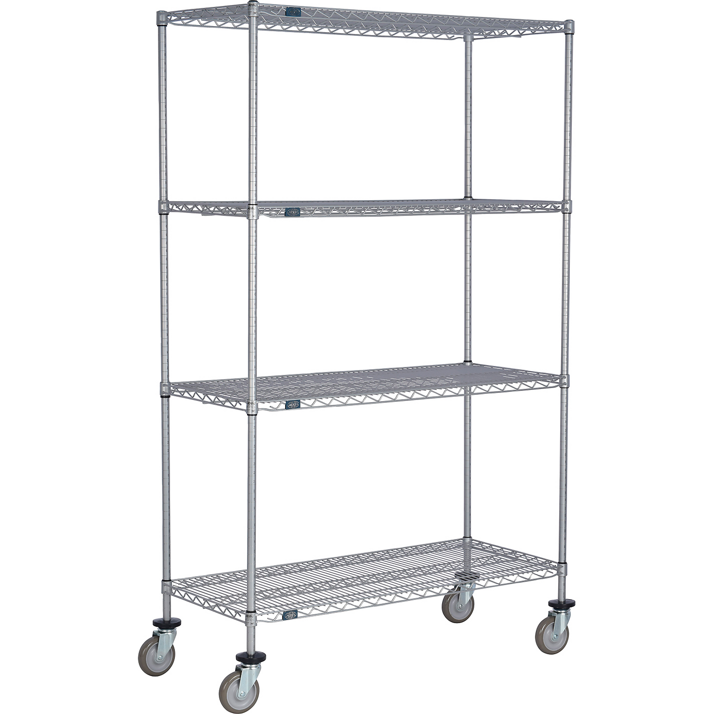 Nexel 4 Shelf Truck, Nexelate, 48"W x 18"D x 80"H, Polyurethane Swivel Casters (WB168200)