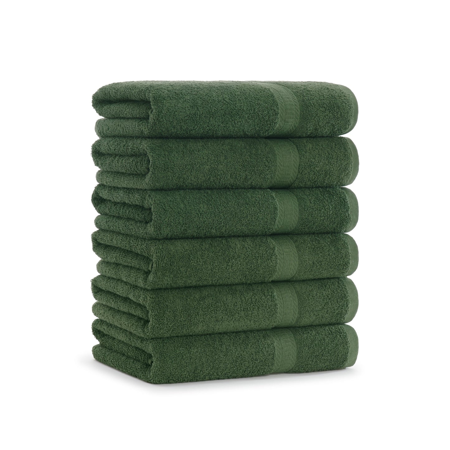 Arkwright Home True Color Bath Towel 25x52 Green (6/Pack) (P-BATH-HG-6)